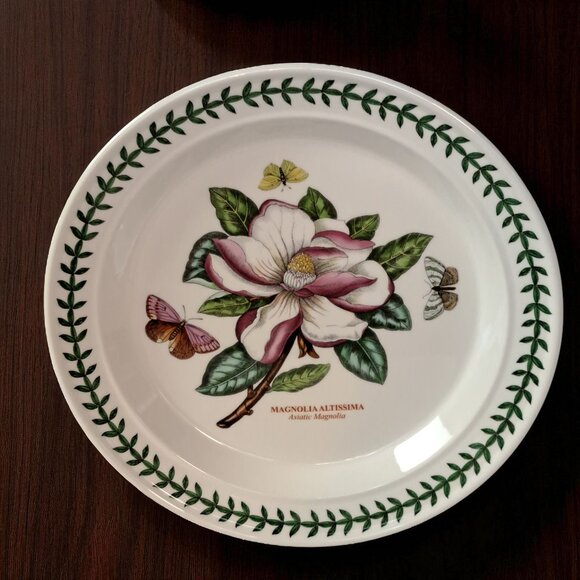 Portmeirion Dinner Plate 10.5” Botanic Garden Asiatic Altissima Magnolia - Picture 1 of 11